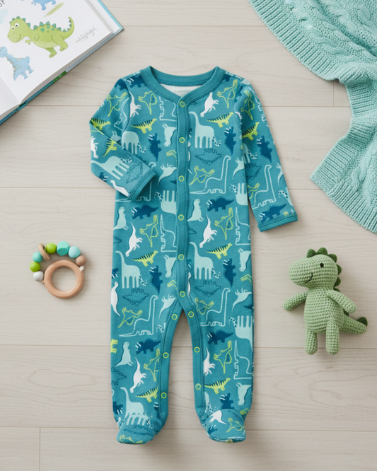 🦕 Baby Boy "Dino & Lion" Premium Gift Box – 6-Piece Boutique Starter Set