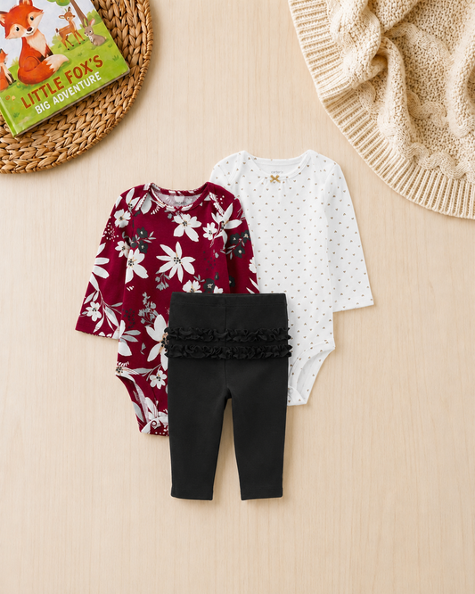 🌸 Original Carter’s Baby Girl "Little Wildflower" 8-Piece Baby Bundle