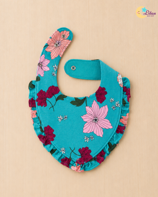 🌼Carter’s Baby Girl 3-Pack Bandana Bibs – Floral, Striped & Ruffle