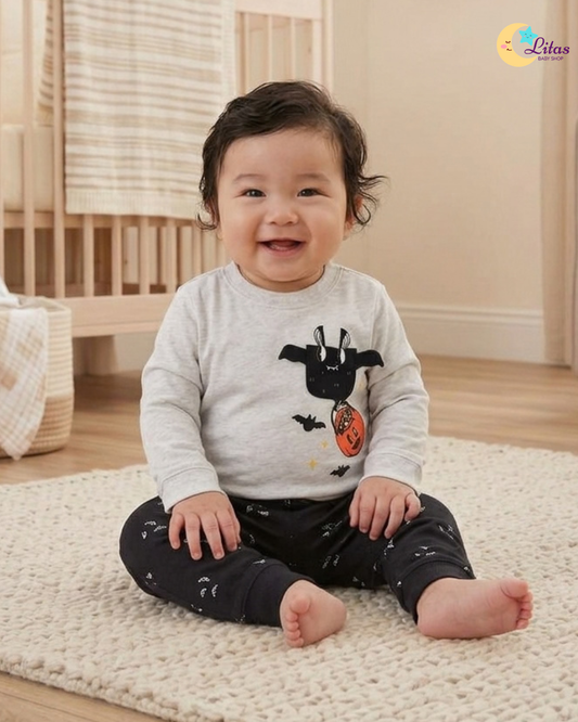🦇 Carter’s Baby Boy 2-Piece Halloween Bat Top & Pants Set