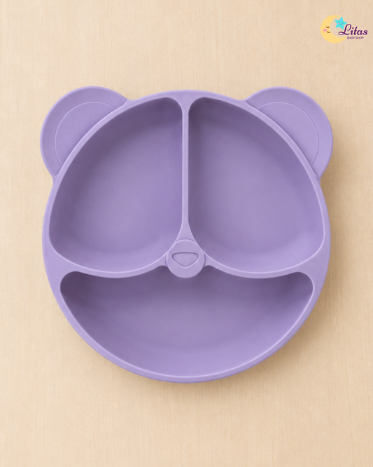 🐻 Baby Girl 6-Piece Feeding Set – Purple Lavender Bear