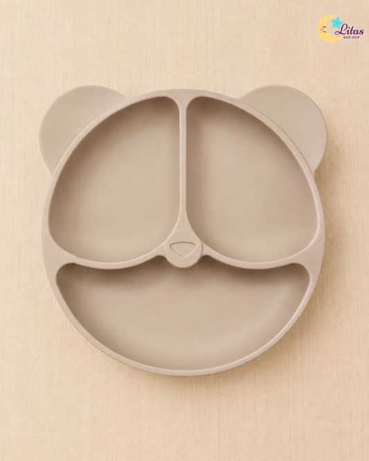 🐻 Baby Unisex 6-Piece Feeding Set – Sandy Beige Bear