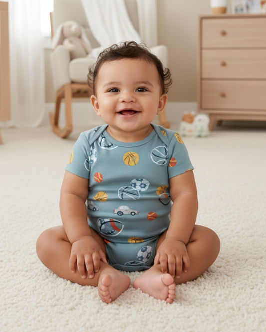 🏀 Original Carter's Baby Boy Short-Sleeve Bodysuits – Sports All-Star (5-Pack)