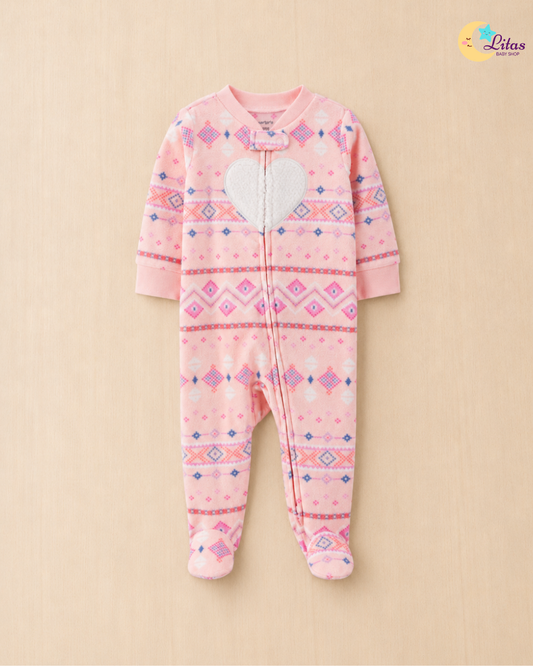 🌸 Baby Girl "Boho Heart & Sherpa" All-Carter’s Value Pack – 8-Piece Boutique Collection