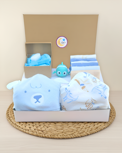 🛁 Carter’s Baby Boy "Bath Time Bliss" Deluxe Gift Box – 10-Piece Puppy Collection