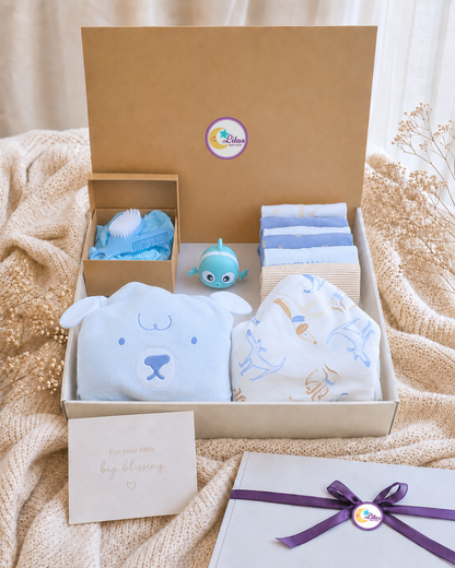 🛁 Carter’s Baby Boy "Bath Time Bliss" Deluxe Gift Box – 10-Piece Puppy Collection