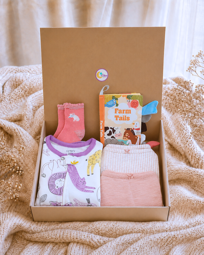 🌙Original Carter’s Baby Girl "Jungle Dreams" Baby Box – 5-Piece Sleep Essentials Collection
