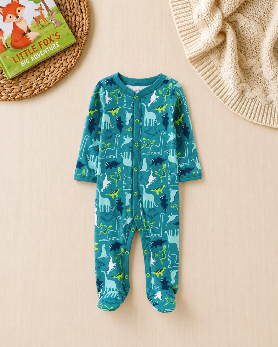 🦕Original Carter’s Baby Boy "Dino & Lion" Premium Box – 6-Piece Boutique Starter Collection