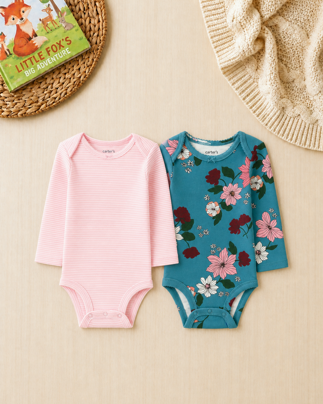 🐰 Baby Girl "Bunny & Ladybug" Premium Gift Box – 6-Piece Boutique Starter Set