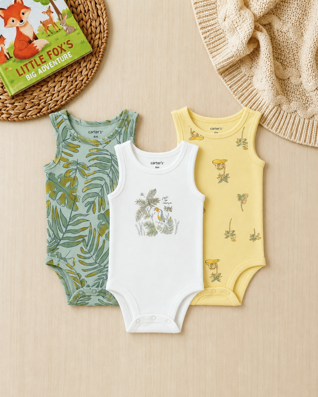 🦁 Carter’s Baby Boy "Safari King" Deluxe Gift Box – 9-Piece Adventure Collection