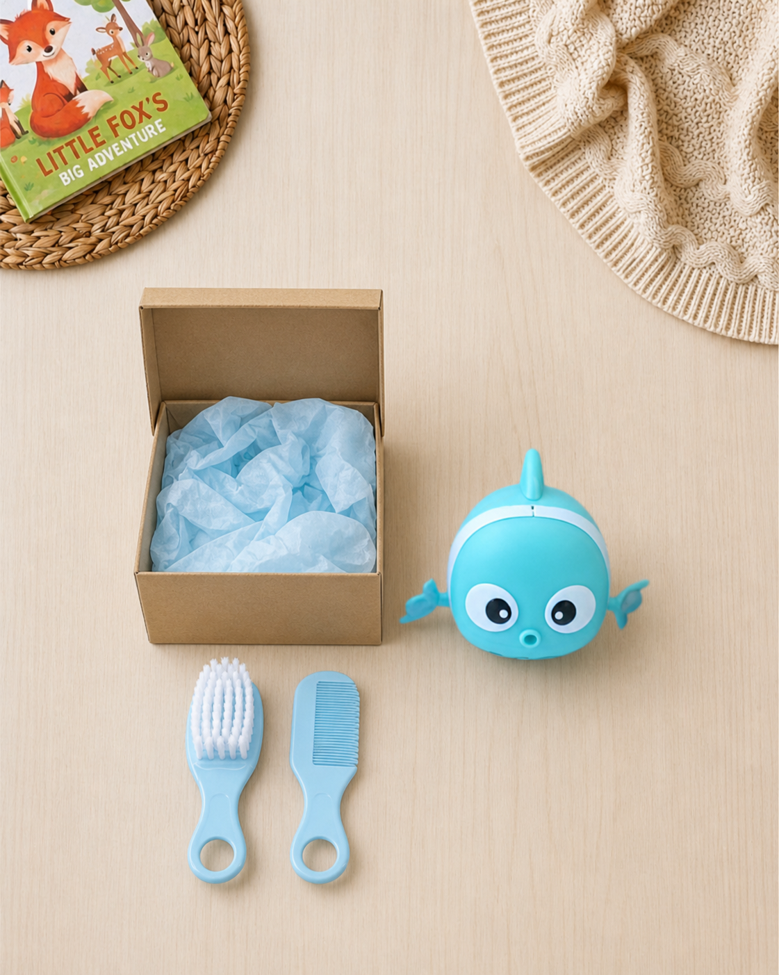 🛁 Carter’s Baby Boy "Bath Time Bliss" Deluxe Gift Box – 10-Piece Puppy Collection