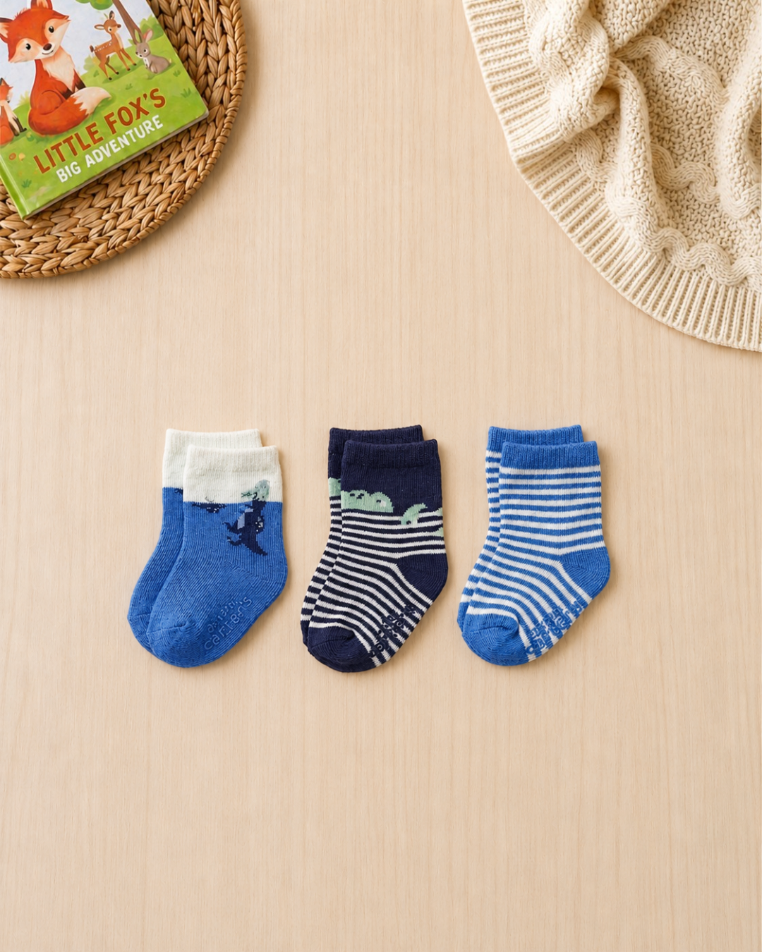 🐘Original Carter’s Baby Boy "Tiny & Wild" Deluxe Box – 13-Piece Essential Collection