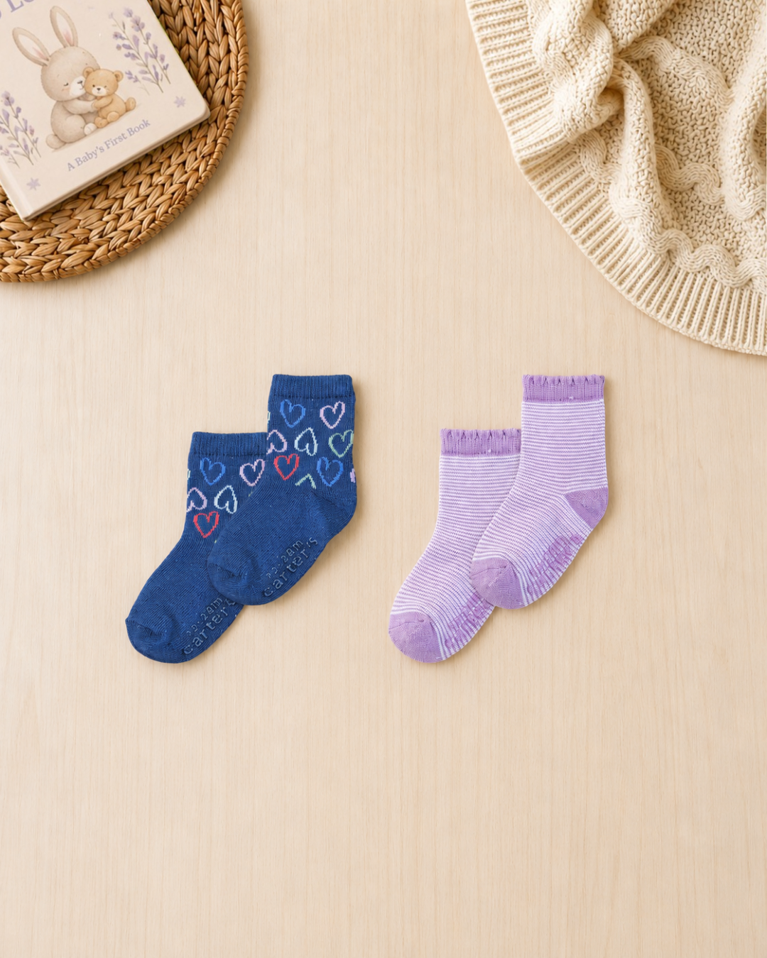 🦒 Original Carter’s Baby Girl "Sleepy Safari" Baby Box – 9-Piece Baby Essentials Collection