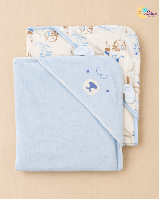 🛁Original Carter’s Baby Boy "Bath Time Bliss" Deluxe Box – 10-Piece Puppy Collection
