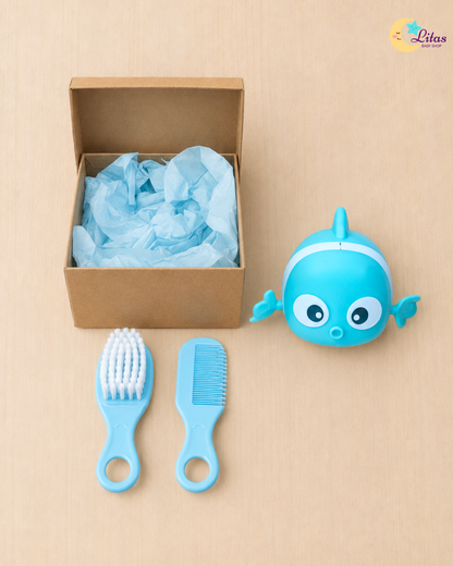 🛁Original Carter’s Baby Boy "Bath Time Bliss" Deluxe Box – 10-Piece Puppy Collection