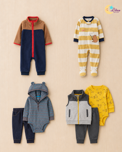💙 Baby Boy "Little Builder" All-Carter’s Value Pack – 7-Piece Boutique Collection