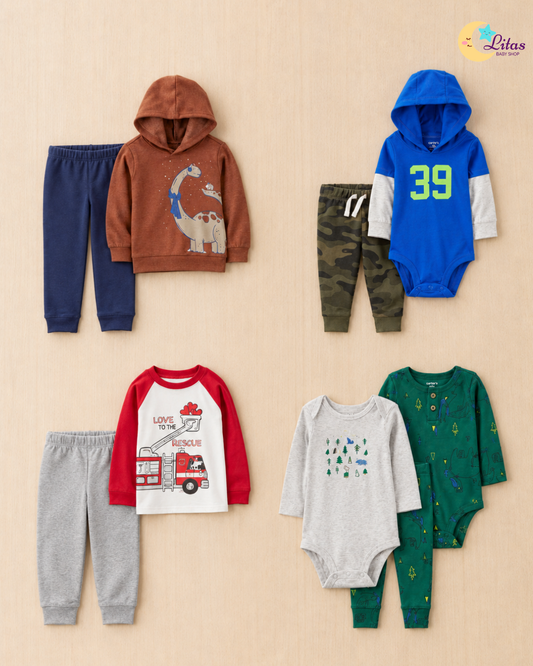 🚒Original Carter’s Baby Boy "Little Rescue Explorer" 9-Piece Baby Bundle