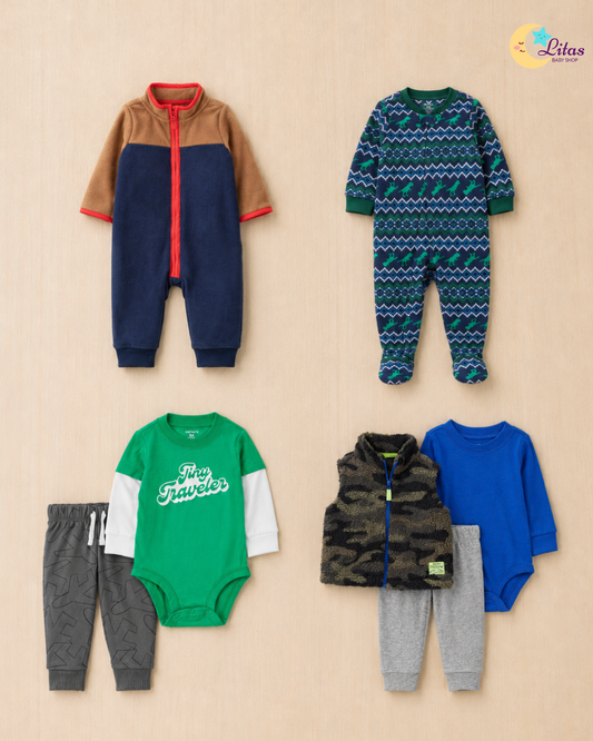 💙 Baby Boy "Tiny Traveler" All-Carter’s Value Pack – 7-Piece Boutique Collection