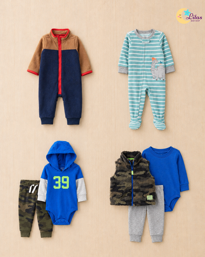 💙 Baby Boy "Adventure Ready" Value Pack – 7-Piece Carter’s & Boutique Collection