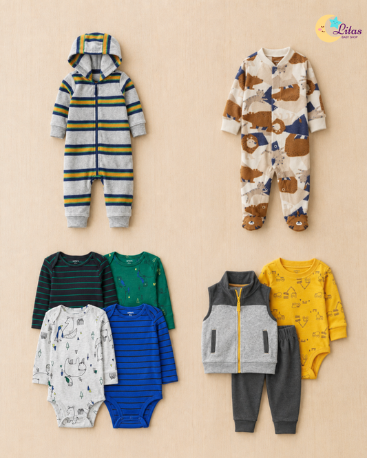 💙 Baby Boy "Wild Expedition" All-Carter’s Value Pack – 9-Piece Boutique Collection