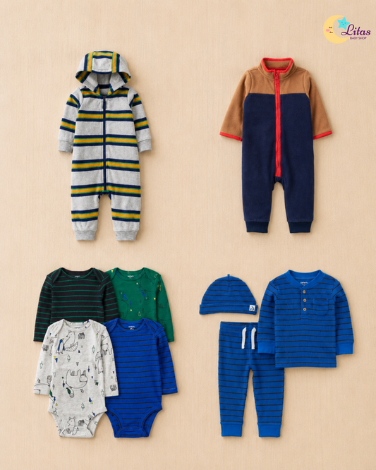 💙 Baby Boy "North Explorer" All-Carter’s Value Pack – 9-Piece Boutique Collection