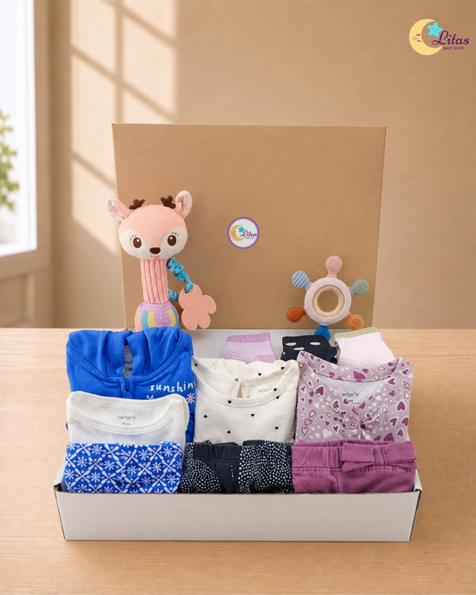 🦌Original Carter’s Baby Girl "Sweet Sunshine" Deluxe Box – 13-Piece Essential Collection