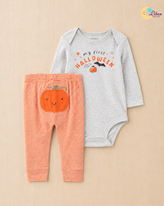 🎃 Carter’s Baby Unisex 2-Piece "My First Halloween" Bodysuit & Pants Set