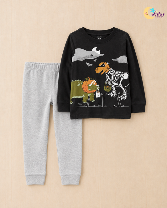 🦖 Carter’s Baby Boy 2-Piece Halloween Dinosaur Top & Pants Set