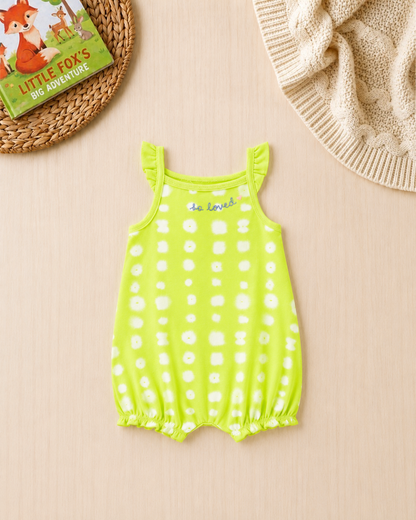 ☀️Original Carter's Baby Girl Neon "So Loved" Romper – Bright Tie-Dye Style