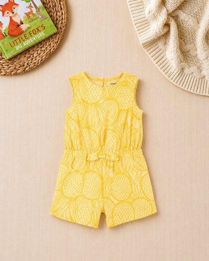 🍍Original Carter's Baby Girl Pineapple Fruit Romper – Sun-Yellow Summer Style