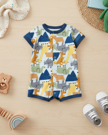 🏔️ Carter’s Baby Boy Wild Friends Mountain Romper – Adventure Style