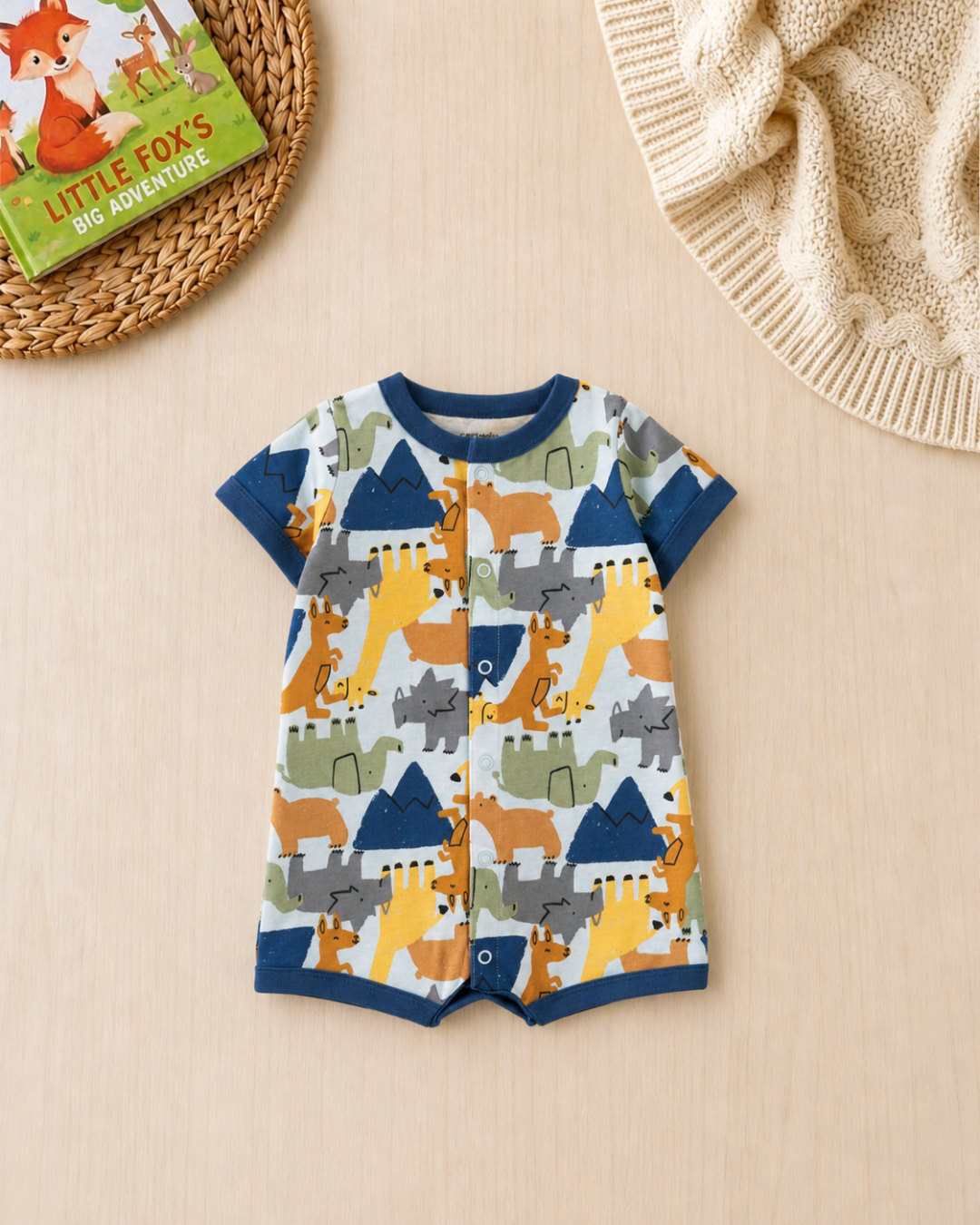 🏔️Original Carter's Baby Boy Wild Friends Mountain Romper – Adventure Style