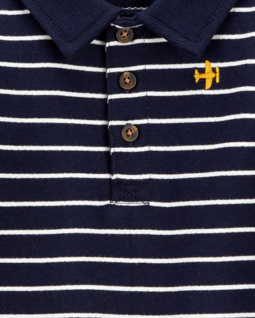 ✈️ Original Carter’s Baby Boy Cotton Jumpsuit – Navy Blue Nautical Stripes