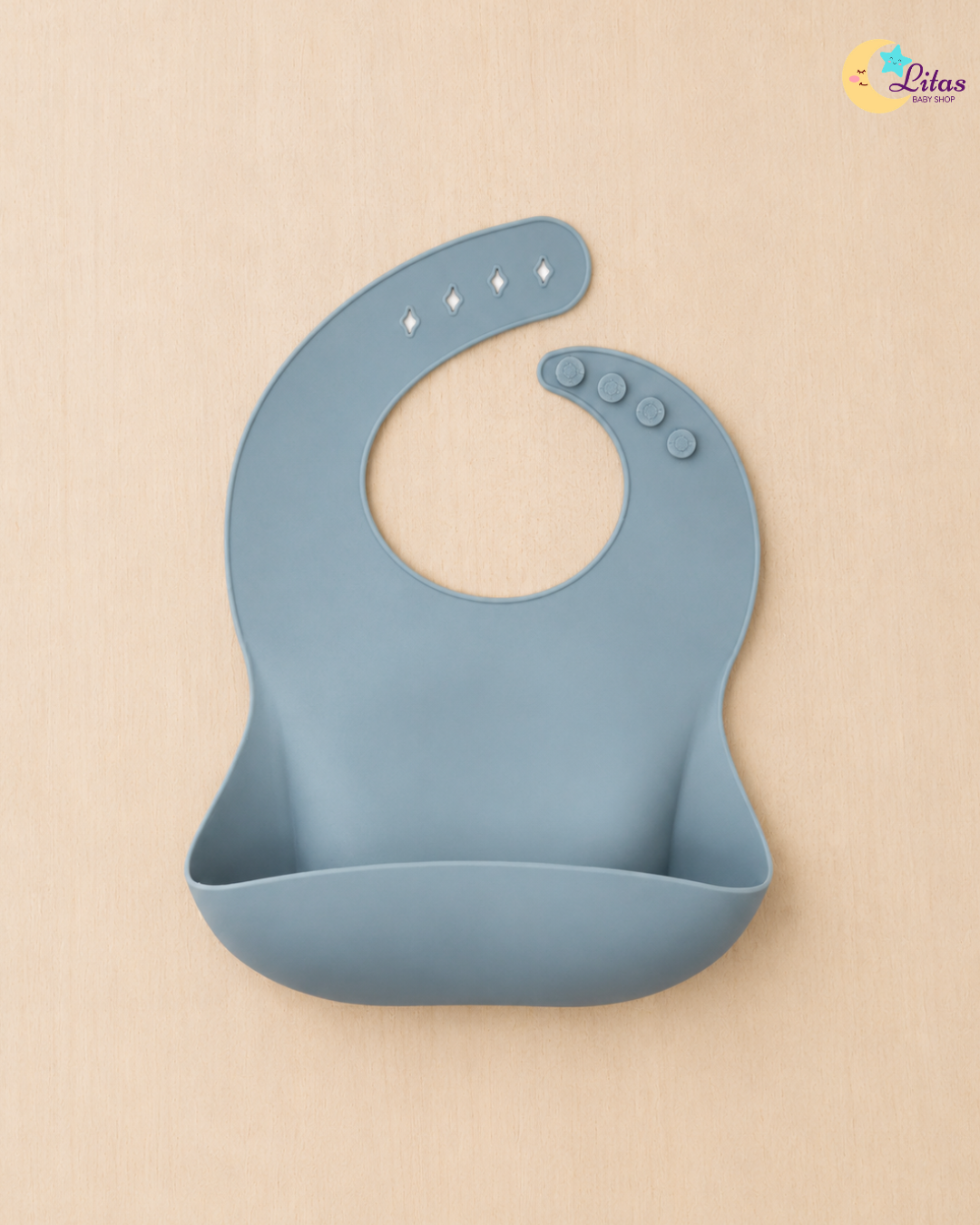 🐻 Baby Boy 6-Piece Feeding Set – Gray Blue Bear