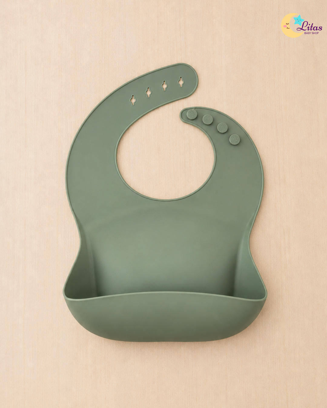 🐻 Baby Boy 6-Piece Feeding Set – Olive Green Bear