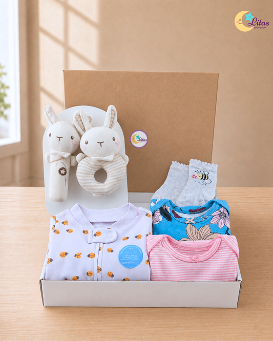 🐰Original Carter’s Baby Girl "Bunny & Ladybug" Premium Box – 6-Piece Boutique Starter Collection