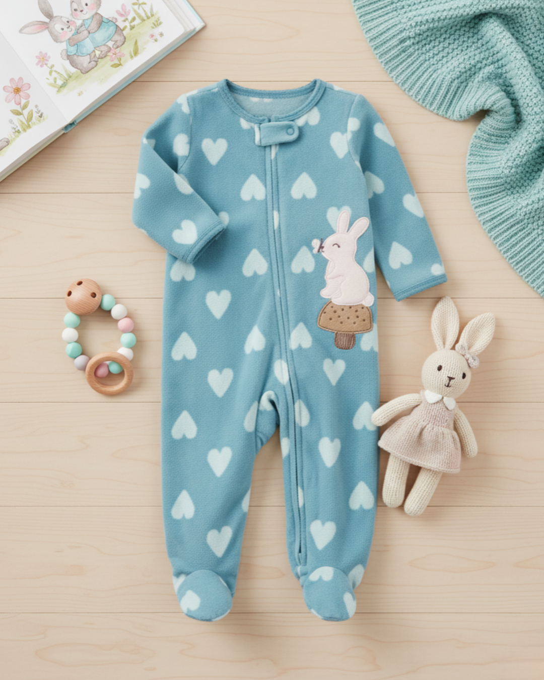 🌸 Baby Girl "Bunny & Blooms" All-Carter’s Value Pack – 5-Piece Boutique Collection