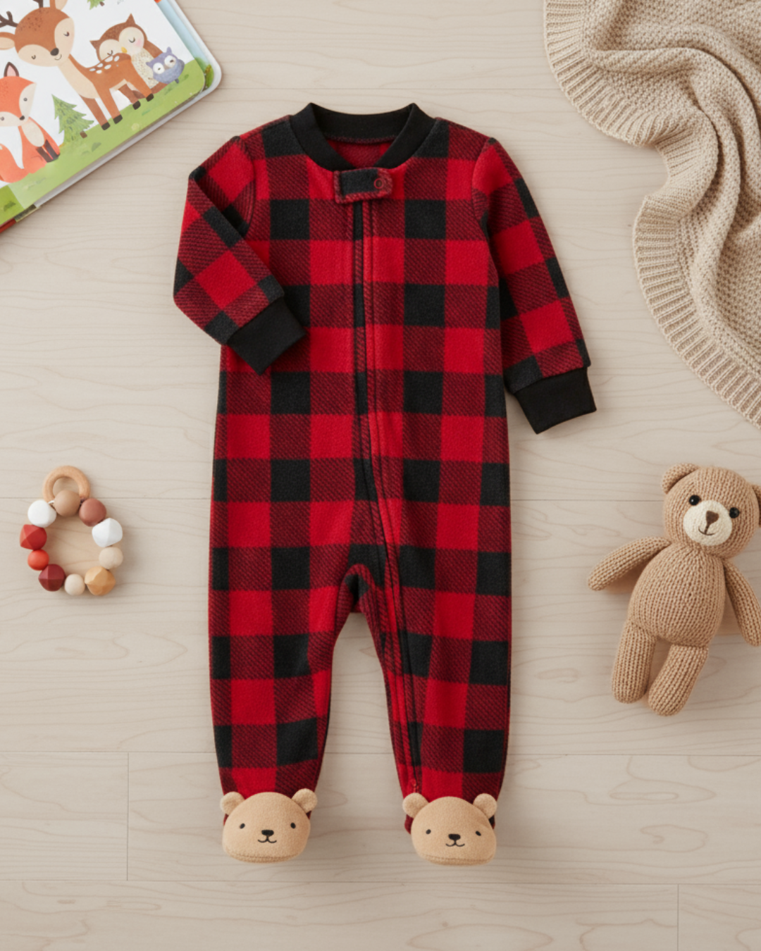 💙 Baby Boy "Buffalo Bear" All-Carter’s Value Pack – 5-Piece Boutique Collection
