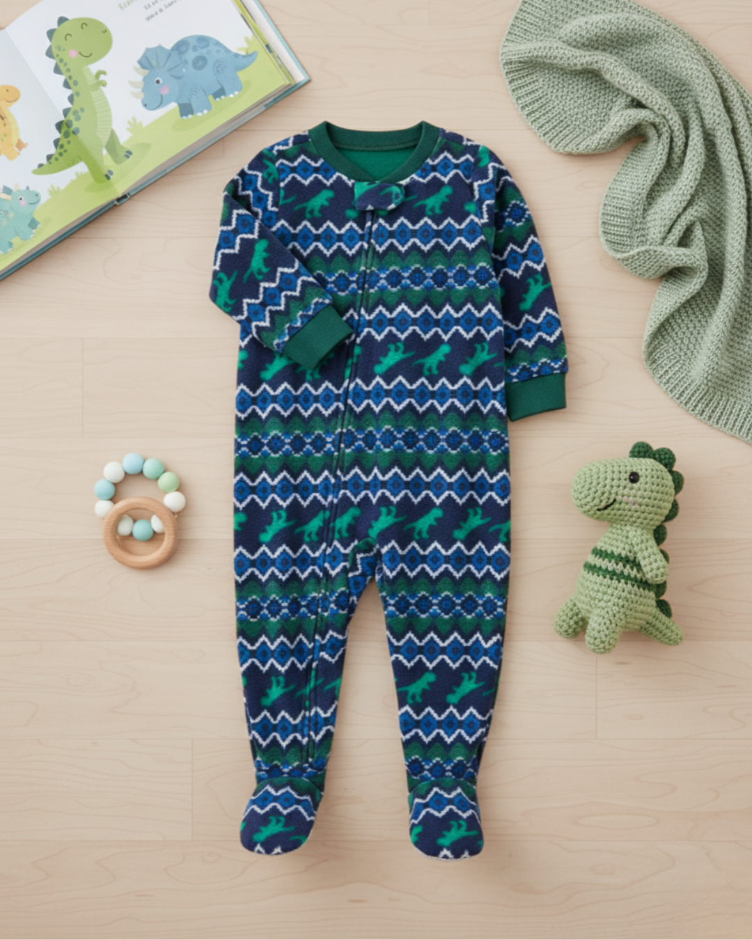 💙 Baby Boy "Arctic Dino" All-Carter’s Value Pack – 6-Piece Boutique Collection