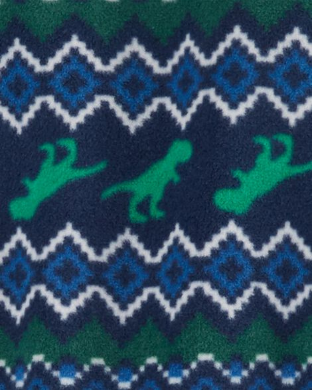 🦖 Original Carter’s Baby Boy Fleece Sleeper Pajama – Fair Isle Dinosaur