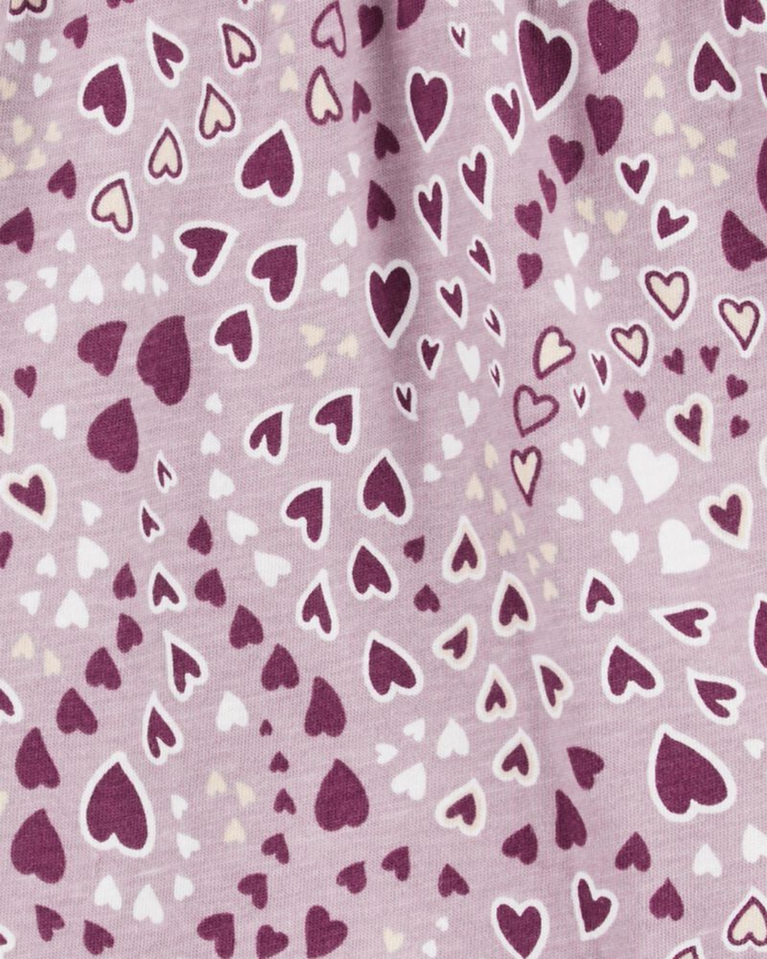 💜 Original Carter’s Baby Girl 2-Piece Long-Sleeve & Pant Set – Heart Print