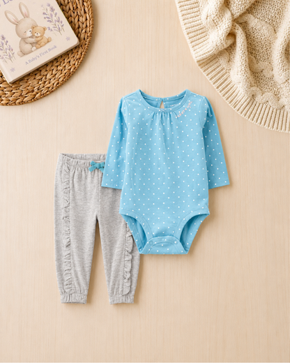 🌸Original Carter's Baby Girl "Floral Heart" 9-Piece Baby Bundle