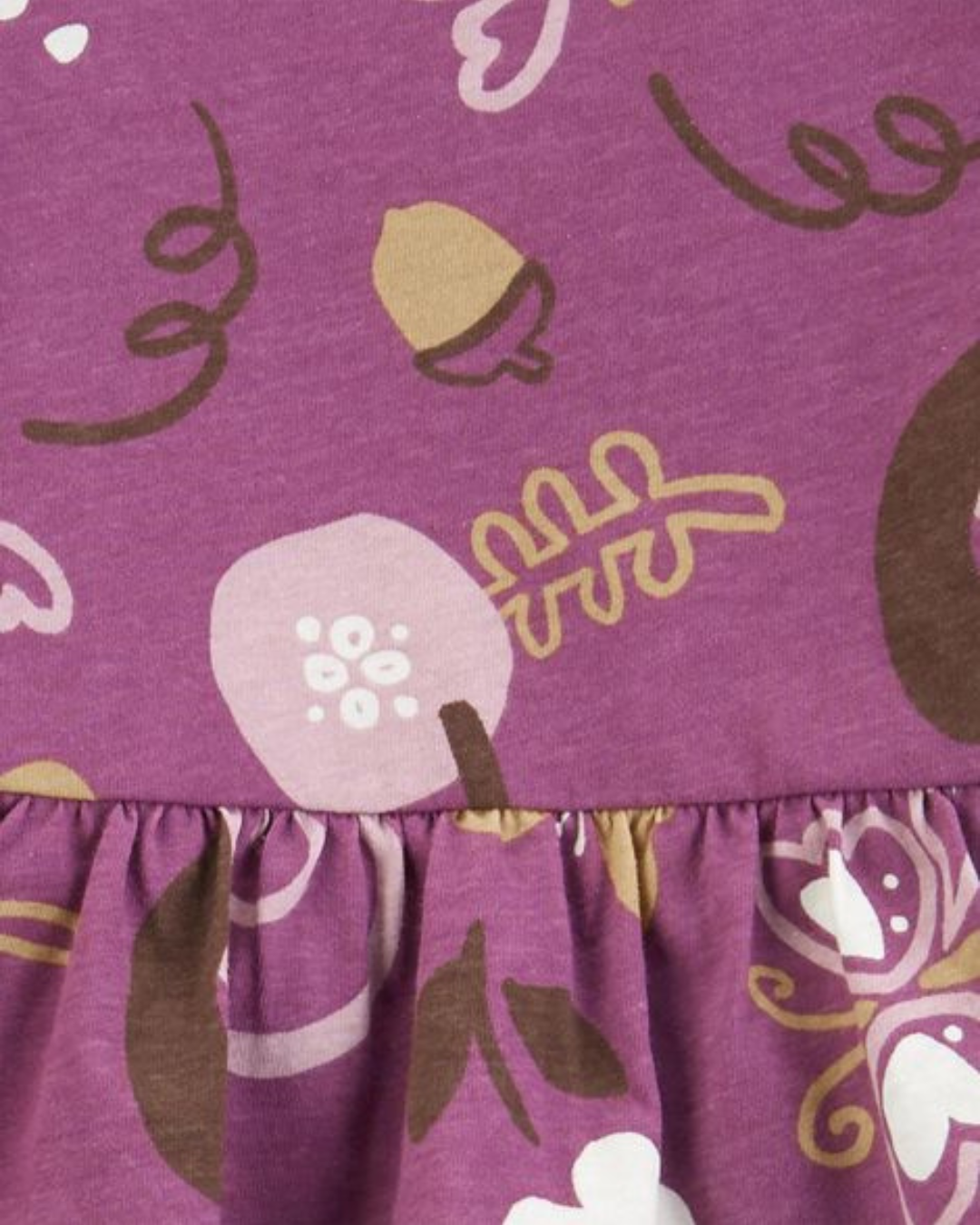 🍂 Original Carter’s Baby Girl 2-Piece Long-Sleeve & Pant Set – Plum Nature Print