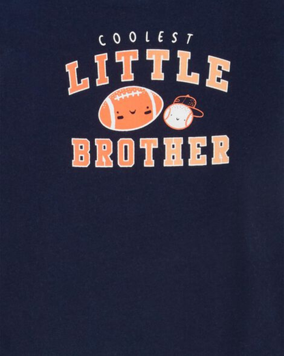 🏈 Original Carter’s Baby Boy 2-Piece Long-Sleeve Bodysuit & Pant Set – Coolest Little Brother