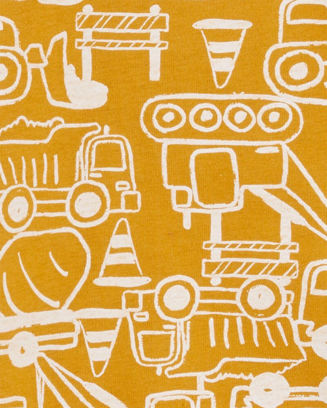 🚜 Original Carter’s Baby Boy 2-Piece Long-Sleeve Bodysuit & Pant Set – Construction Vehicles