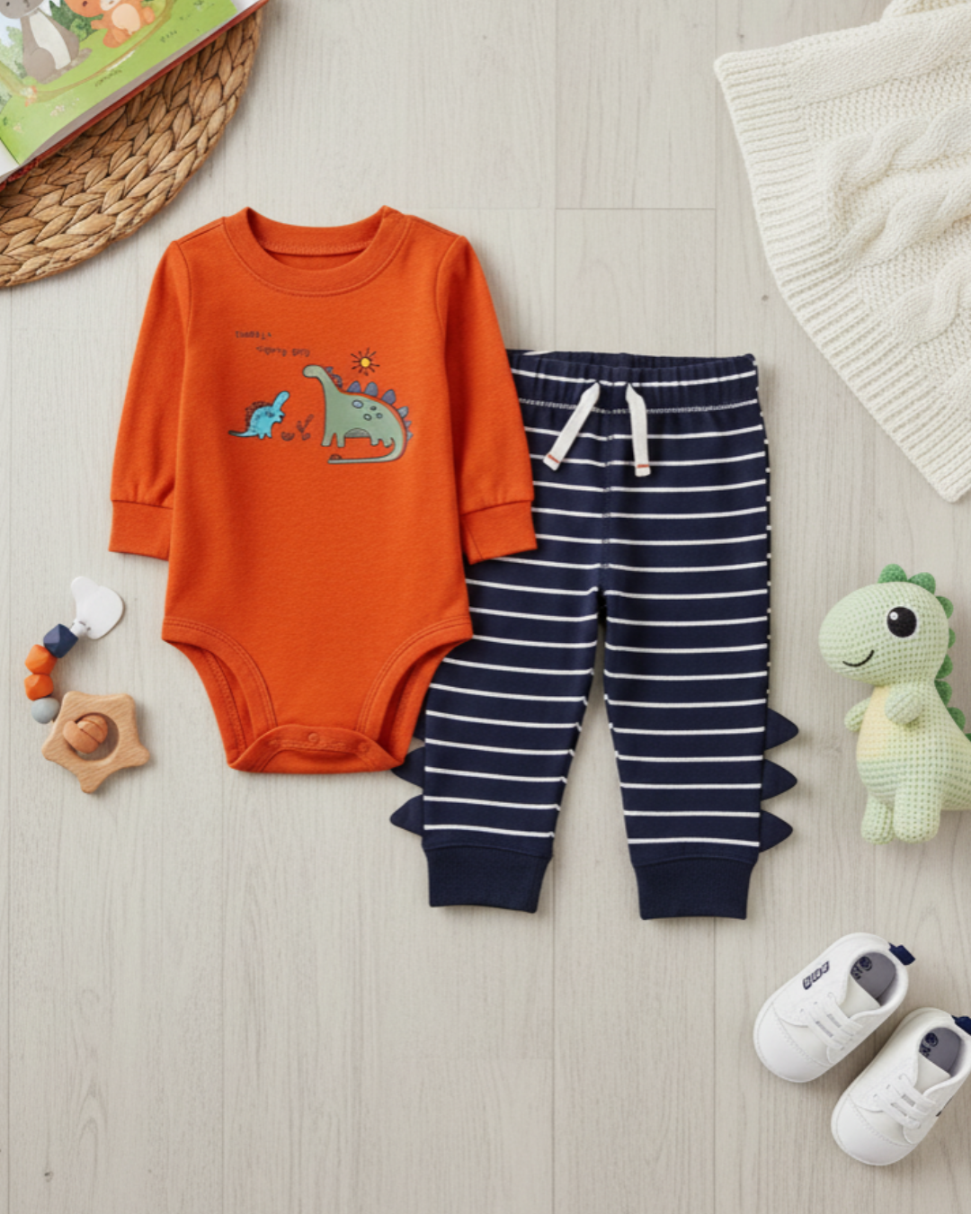 💙 Baby Boy "Dino Expedition" All-Carter’s Value Pack – 9-Piece Boutique Mega Collection