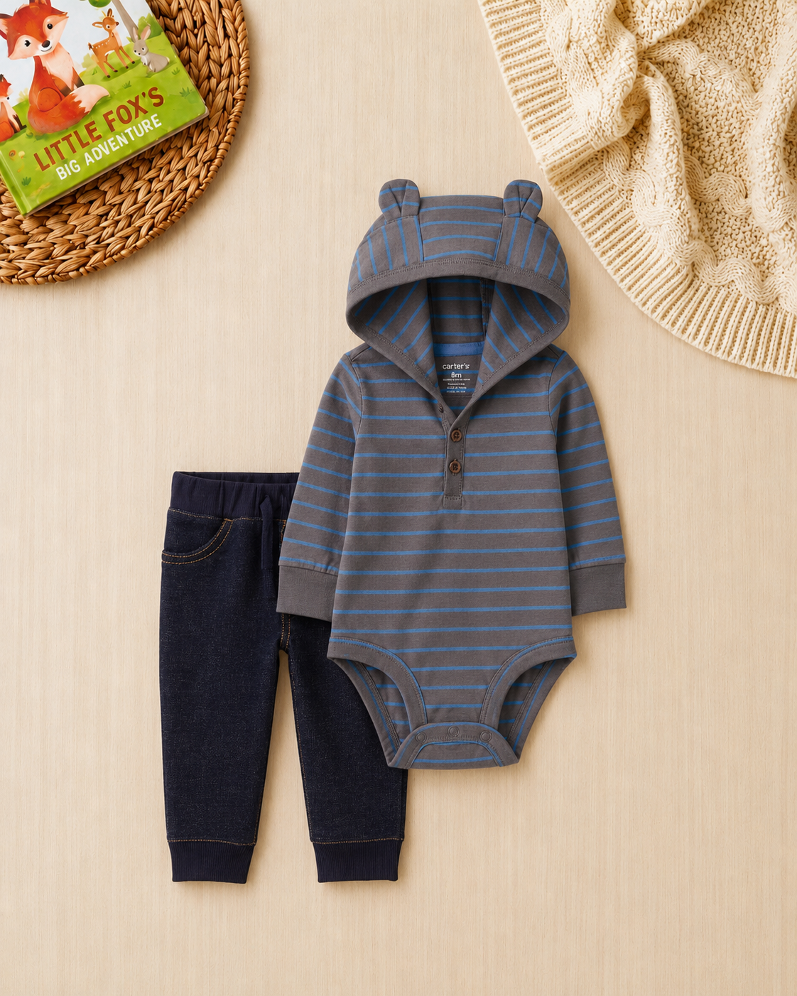 💙 Baby Boy "Safari & Dino" All-Carter’s Mega Value Pack – 11-Piece Boutique Collection