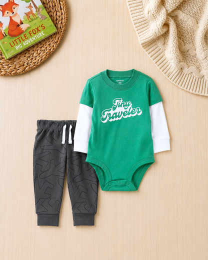 🐘Original Carter’s Baby Boy "Tiny & Wild" Deluxe Box – 13-Piece Essential Collection