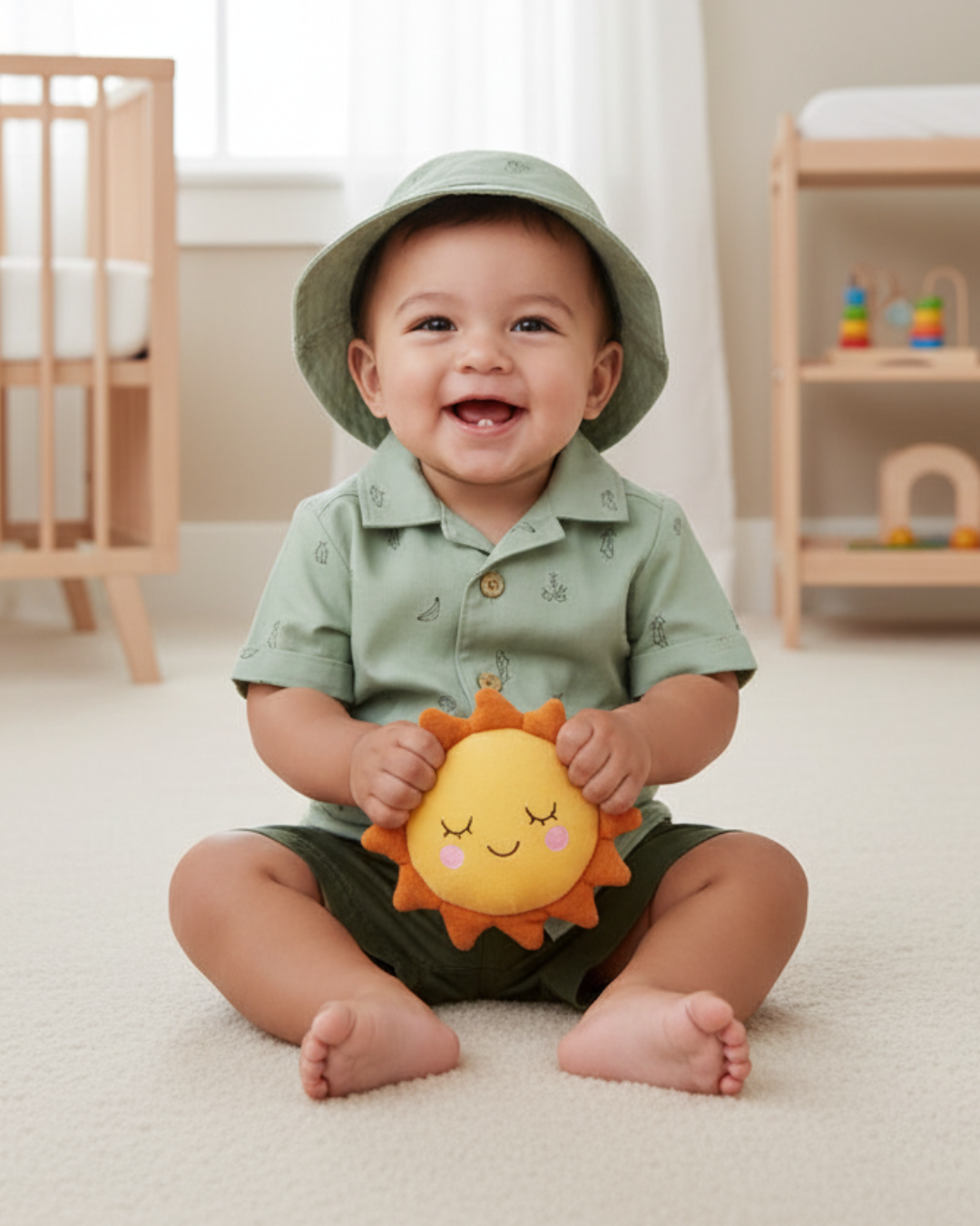 🌿 Carter’s Baby Boy 3-Piece "Safari Explorer" Set – Sage & Olive Green