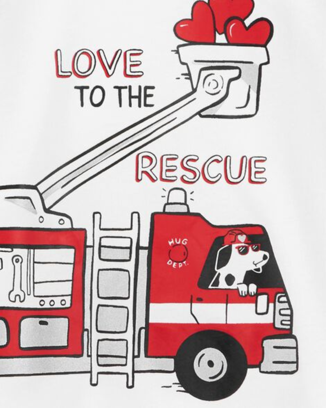 🚒 Original Carter’s Baby Boy 2-Piece Long-Sleeve Raglan Tee & Pant Set – Love to the Rescue